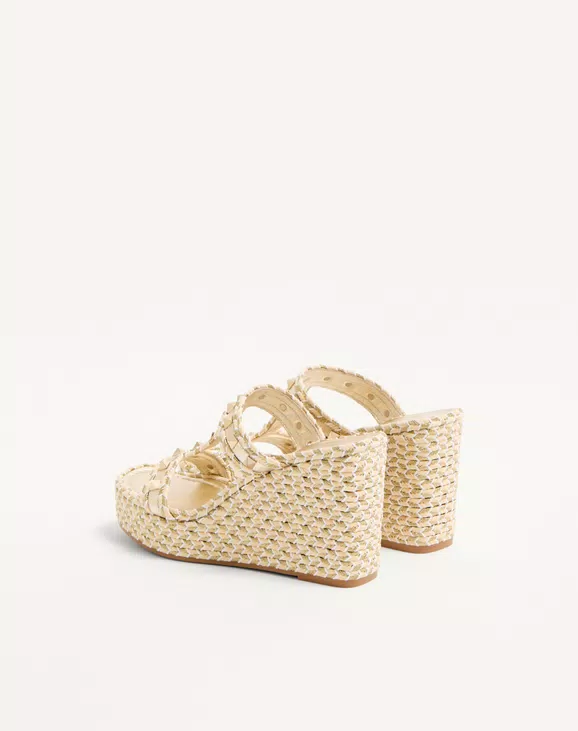 Valentino Rockstud Laminated Nappa Wedge Sandal 90 Mm - Image 4